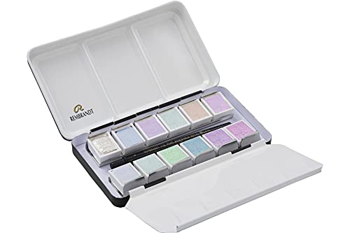 Rembrandt Royal Talens Water Color Box Special Effects 12 halbe Näpfchen Aquarellfarben