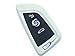 Produktbild Hartschalen-Schutzhülle aus ABS-Kunststoff für BMW Keyless Smart 3 4 Tasten intelligente Schlüsselanhänger kompatibel mit 2er-Serie X1 X5 X6 F15 F22 F45 F46 2014 2015 2016 7er-Serie 2017 (weiß)