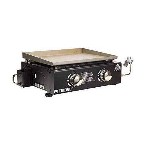 PIT BOSS PB336GS 2 Burner Table Top Gas Cast Iron Griddle, Black