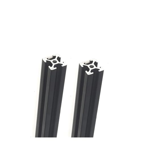 Cadre d'extrusion en aluminium 2020 noir de 1050 mm pour guidage linéaire en lot de 2