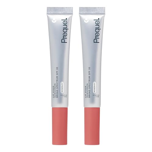 Prequel Skin Lip Visor, Tinted Lip Balm with SPF 30 PA+++. Rosedust, Mint Flavor, Rosy Nude Shade with Non-Sticky Finish – Moisturizing Semi Gloss Balm Sunscreen for Daily Use - 2 Pack