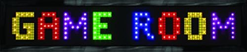 American Art Decor Framed LED Sign - Vintage Neon Sign - For Bar, Man Cave, Garage, Game Room & More (Game Room Multi, 6” x 31” x 11”)