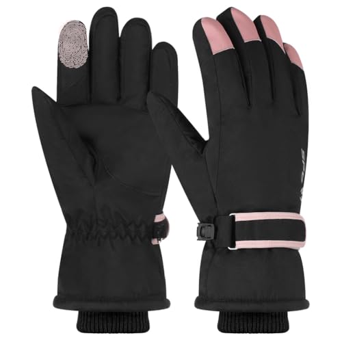 Guantes de esquí para mujer Tressify ajustables contra el viento y el frío extremo