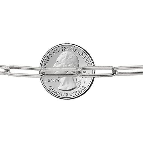 Savlano 925 Sterling Silver 5mm Solid Italian Diamond Cut Paperclip Link Chain Necklace with Gift Box for Women & Men - Made in Italy3