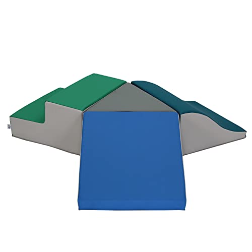 FDP SoftScape Toddler Playtime Junction 360 Climber, Indoor Active Play Structure for Toddlers and Kids Safe Soft Foam for Crawling, Climbing and Sliding (4-Piece) - Contemporary, 13799-CT by Factory Direct Partners - Used condition - US$63.66