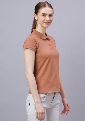Image of Wear Your Opinion Womens Polo Collar Neck T-Shirt Top (Design: Solid)