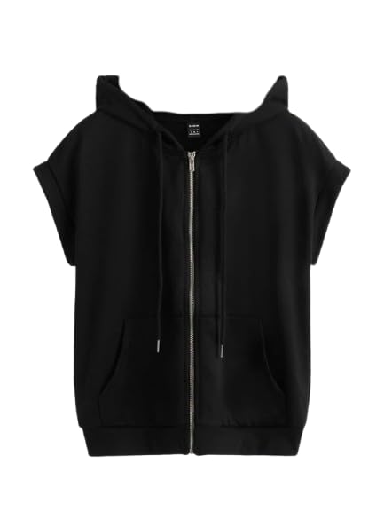 pdkfashions PDK Fashions Women’s Sleeveless Zip-Up Hoodie Vest – Casual Hooded Gilet with Kangaroo Pockets-picture-35