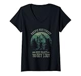 Photo Gallery donna pacific northwest posto migliore per perdersi bigfoot maglietta con collo a v Photo Gallery donna pacific northwest posto migliore per perdersi bigfoot maglietta con collo a v