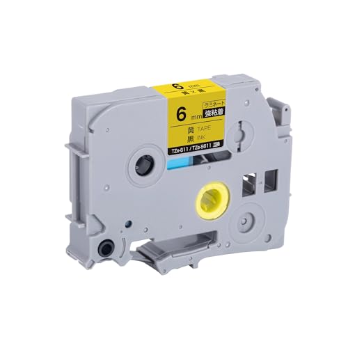 �u���U�[�p �s�[�^�b�` ���~�l�[�g�e�[�v TZe-611 TZe-S611 6mm ���e�[�v ������ ���S�� �P�i �݊����x�� �e�[�v�J�[�g���b�W �e�[�v�J�Z�b�g TZe �e�[�v PT-9700PC PT-9800PCN PT-P900W PT-P910B