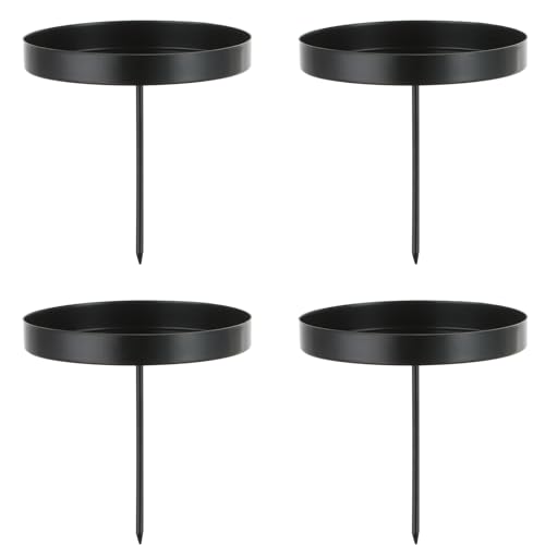 Romadedi Kerzenhalter Adventskranz Stumpenkerzen Schwarz 8cm - 4er Set...