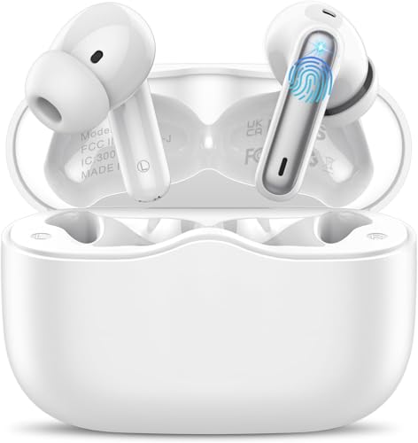 Wireless Earbuds,Bluetooth 5.3 in Ear Headphones with Noise Cancelling Mic, 48H Playtime HiFi Stereo Bluetooth Earphones, IPX7 Waterproof Touch Control True Wireless Headphones (white) Wireless Earbuds,Bluetooth 5.3 in Ear Headphones with Noise Cancelling Mic, 48H Playtime HiFi Stereo Bluetooth Earphones, IPX7 Waterproof Touch Control True Wireless Headphones (white)