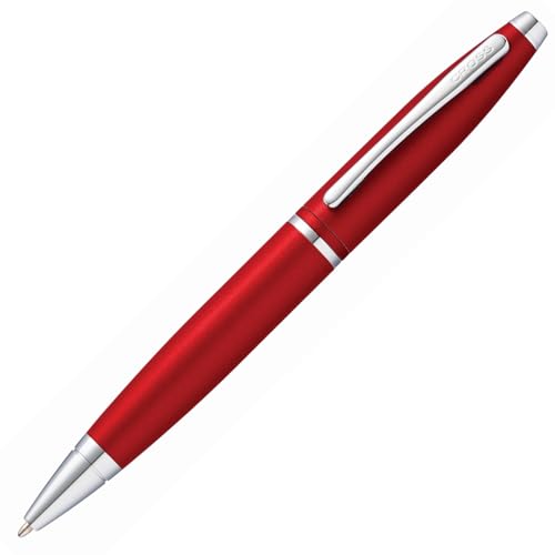 Image of Cross Calais Matte Metallic Crimson Refillable Ballpoint Pen - Fine Point, Black Ink, Smooth Writing, Presented in a Luxury Gift Box