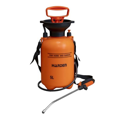 1 Gallon Pump Sprayer - Garden & Lawn Care for Weeds Stainless Steel Rod & Brass Nozzle - 1.3 Gallon Total Capacity