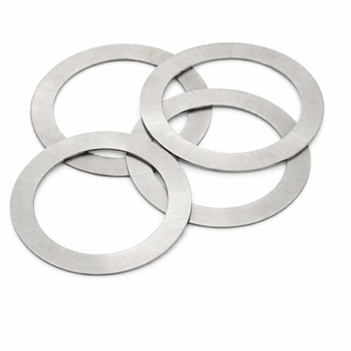 4mm x 8mm (0.2mm Thickness) (Pack of 20) A2 Stainless Steel Flat Washers DIN988 Thin Metric Washer for Precision Adjustments - E04C