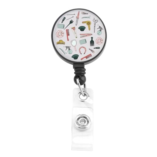 Badge coiffure rétractable : accessoire pour coiffeur et barbier
