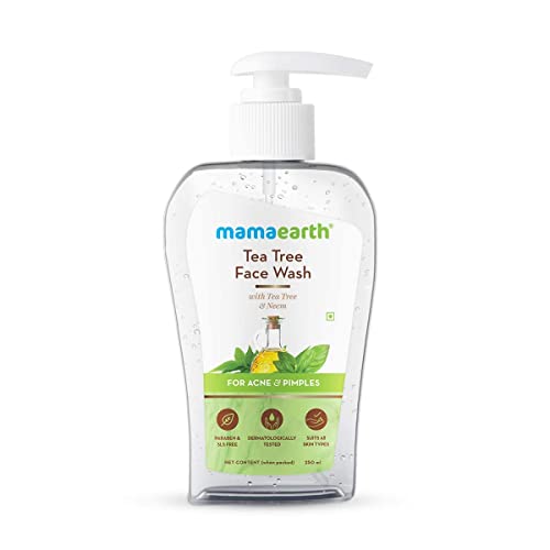 MAMAEARTH Tea Tree Face Wash with Tea Tree & Neem 8.45 Fl Oz (250ml)