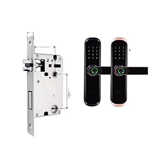 Smart Door Lock, Home Electronics Tuya Wireless Door Lock Biometric Fingerprint Handle Waterproof Smart Lock with Security Key Card Code,Home Office Apartment(22-200(5050),Nero) Learned extensively