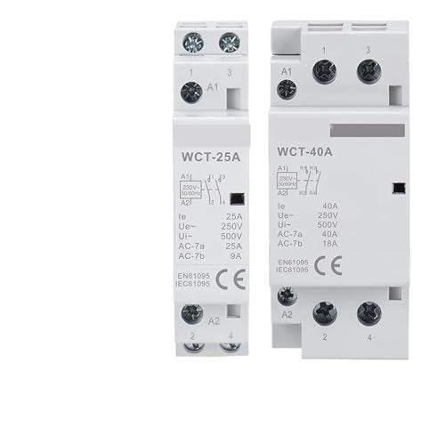 Contacteur CA WCT disjoncteur 2NO 25A AC220V rail DIN commutateur pour tableau modulaire