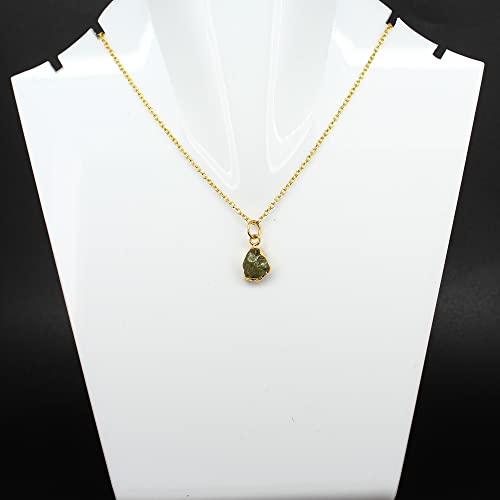 Gempires Natural Raw Electro Plated Pendant Necklace, Handmade Jewelry 16 + 2 Inch Adjustable Chain3