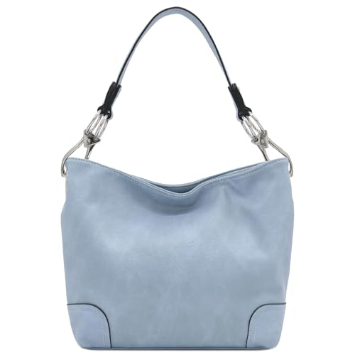 Image of Hobo Shoulder Bag with Big Snap Hook Hardware