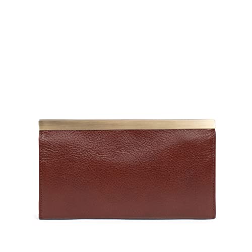 Hexagona Paris Portfolio für Damen, aus der Kollektion Bastille, aus pflanzlichem Rindsleder, für Dokumente, braun, Einheitsgröße Cover