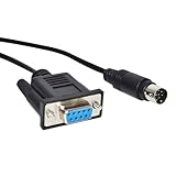 bodateng D-SUB 9pin DB9 to din 8pin MD8 Male Adapter RS422 PLC Programming Cable for PLC to HMI kable(1.8m,DB9 Female-MD8)