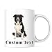 Taza de regalo de Border Collie personalizada para amantes de las mascotas Border Collie, taza de café blanca de 11 onzas, gran regalo para las madres de perros