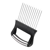 Uonlytech Cortador de Cebolla Multifunción de Acero Inoxidable Herramienta de Cocina para Ayuda para Cortar Rodajas Seguras y Reutilizables para Uso Doméstico y Profesional