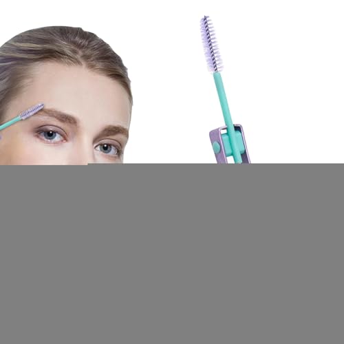 Pinzas para cejas con cepillo, clip de cejas 2 en 1 de acero inoxidable con cepillo, párpados dobles, aplicador de pestañas postizas, depilación encarnada para bolso