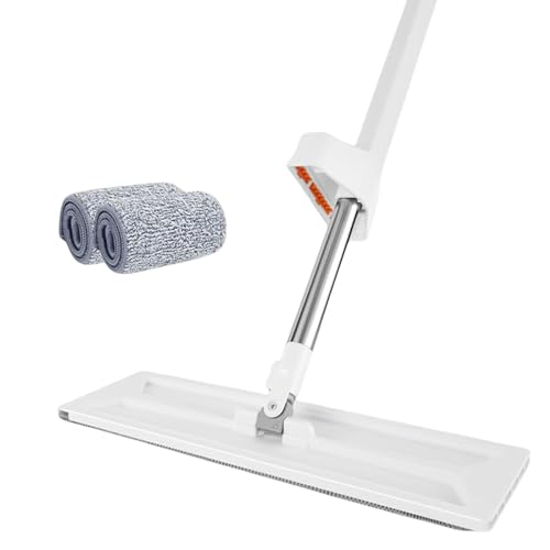 Fregona De Microfibra Para Pisos De Madera,Mopa De Microfibra Con Escurridor Automático Y Mango De Acero Inoxidable | Para El Polvo Seco Y Mojado, Para La Limpieza Del Suelo