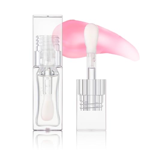 Magic Color Changing Moisturizing Lip Glow Oil, Plumping Glimmer Glow Lipstick, Hydrating Lip Gloss Lip Balm Transparent Lip Care, Long Lasting Moisturizing Non-sticky Lip Oil - Pink