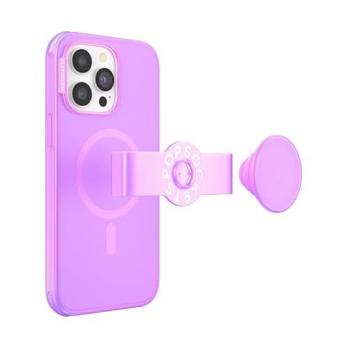 Image of PopSockets iPhone 14 Pro Max Phone Case with MagSafe, Wireless Charging Compatible, Pink - iPhone 14 Pro Max MS Pink Translucent