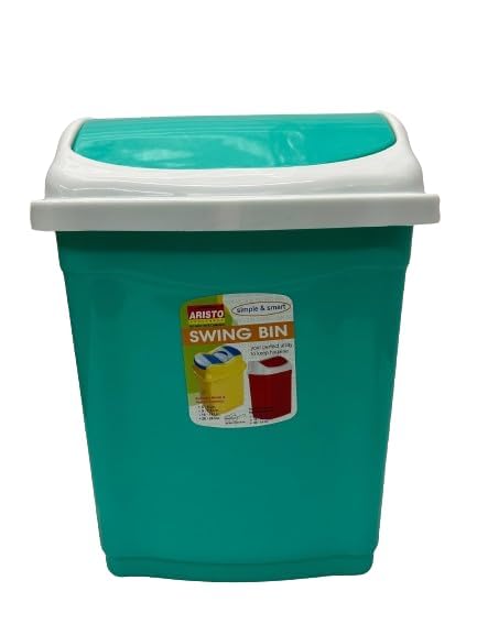 ARISTO Plastic Swing Lid Small Dustbin 28 Ltr Green Color, (34.5 x 26.2 x 49.5 cm) (B07FSLQBN5) Amazon Price History, Amazon Price Tracker