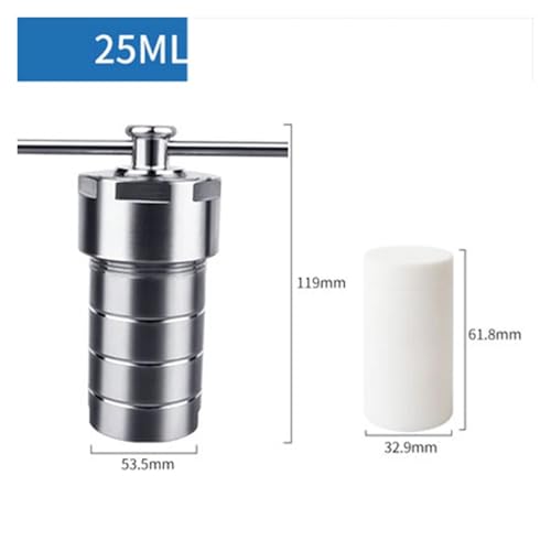 Reactor de síntesis hidrotermal de PTFE para laboratorio con capacidad de 100mL a 200°C 3