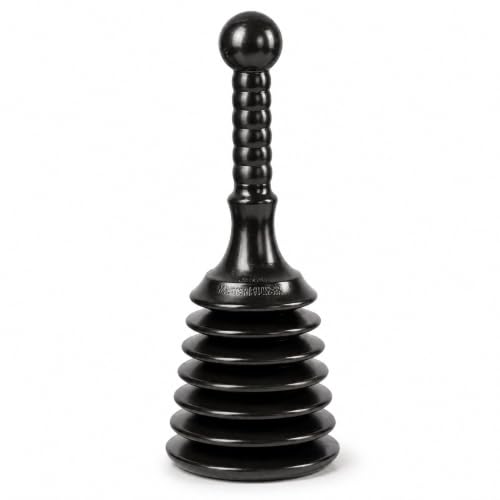 Master Plunger MPS4 Sink & Drain Plunger for Kitchen Sinks Bathroom Sinks Showers and Bathtubs. Small and Strong Design with Large Bellows Commercial & Residential Use Black