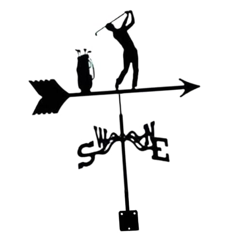 Girouette indicateur de direction du vent moto QHQQXN pour toit et jardin en métal