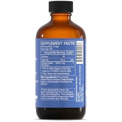 BodyBio PC - Phosphatidylcholine for Brain Health, Mental Clarity, Cognitive Function, Cellular Repair & Healthy Aging, Phospholipid Complex Supplement for Gentle Daily Detox 4 FL OZ