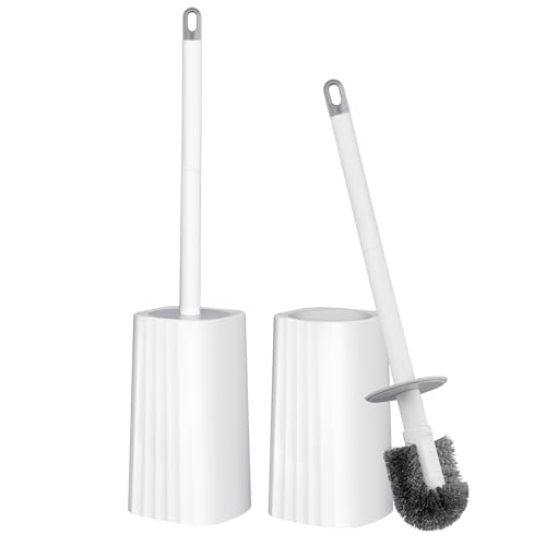 Toilet Brush & Holder Set, 2 Pack Toilet Brushes for