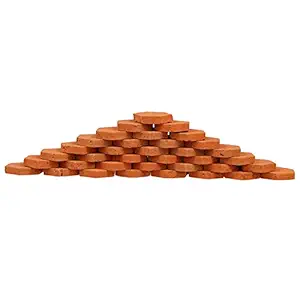 HEALLILY 100pcs 1: 16 Brown Miniature Wall Bricks Mini Bricks Model DIY Dollhouse Bricks Diorama Fairy Garden Sand Table Micro Landscape Accessories Style 2