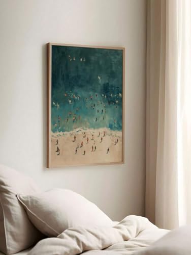 Affiche de paysage de plage d'été pour revivre la sérénité des vacances