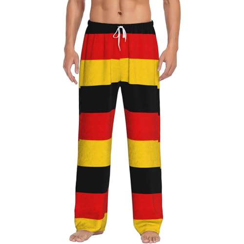 Pantalon pyjama homme flanelle drapeau allemand doux et chaud contre les nuits froides