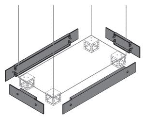 Couvercle AM2 ABB Entrelec plaque 100 x 1200 mm pour protection d'armoire électrique de distribution