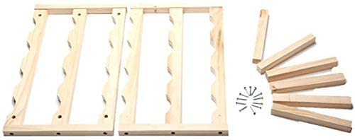 Soporte para 12 botellas de vino de madera maciza color natural miniatura 6