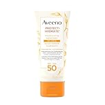 Aveeno Protect & Hydrate Face Sunscreen Lotion SPF 50 - Broad Spectrum UVA/UVB Protection with Oat Formula - Water Resistant, Non-Comedogenic Moisturizing Cream for Sensitive Skin, 88 mL