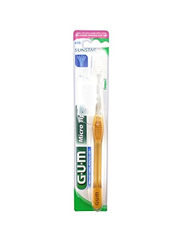 Gum MicroTip Toothbrush - 475 Compact, Ultra Soft - 12 Toothbrushes