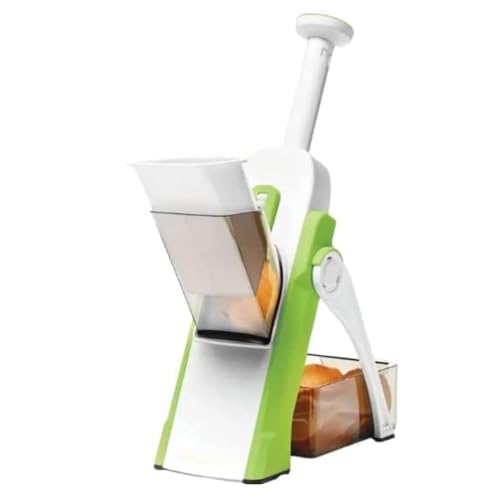 Daily-Max MAX-6021 Mandolina Affettatrice Manuale – Uso Domestico, Lame Protette, Spessore Regolabile, Pieghevole. (Verde)