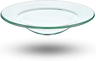 115mm Replacement Oil Warmer Dish, 4.5" Wax Melt Warmer Liner Round Glass Dish, Candle Wamer Bowl Plate Wax Tray for Scented Wax Aroma Therapy Lamp, 1 Pack