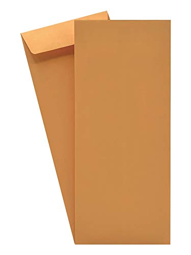 Cashier Depot #11 Policy (Open End) Envelopes, Brown Kraft, 4 1/2" X 10 3/8", 24lb, 500/Box, Item# MT470 (Branded Box)