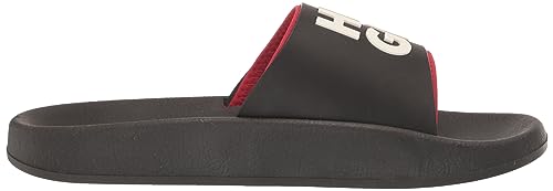 Image of HUGO Men's Stacked Logo Slide Sandal