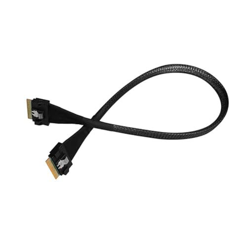Cable SlimSAS 8X SFF-8654 macho a macho PCIe 4.0 x8 para conectar tarjetas graficas y SSD